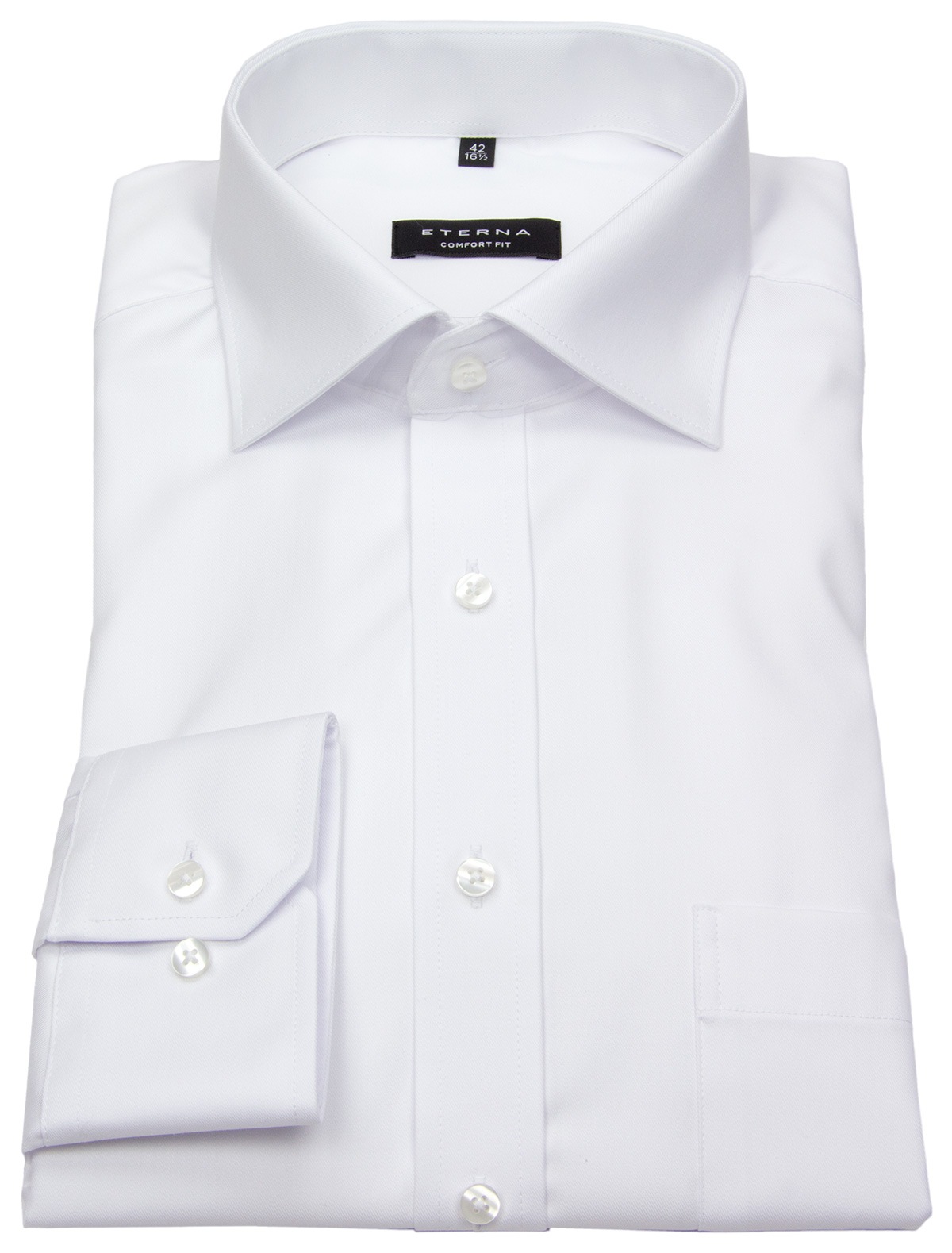Eterna Hemd - Comfort Fit - Cover Shirt blickdicht - weiß - extra langer Arm 72cm - ohne OVP