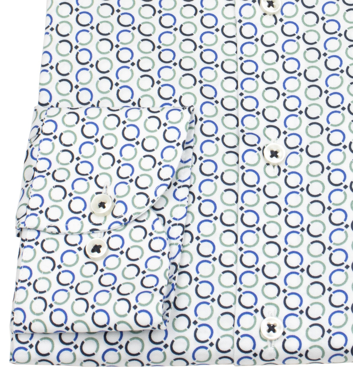 Eterna Hemd - Comfort Fit - Kentkragen - Kreise - blau / grün
