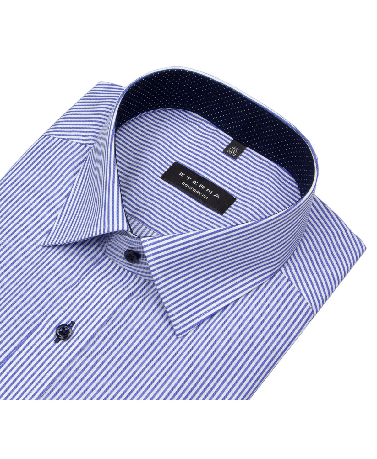 Eterna Hemd - Comfort Fit - Streifen - blau / weiß