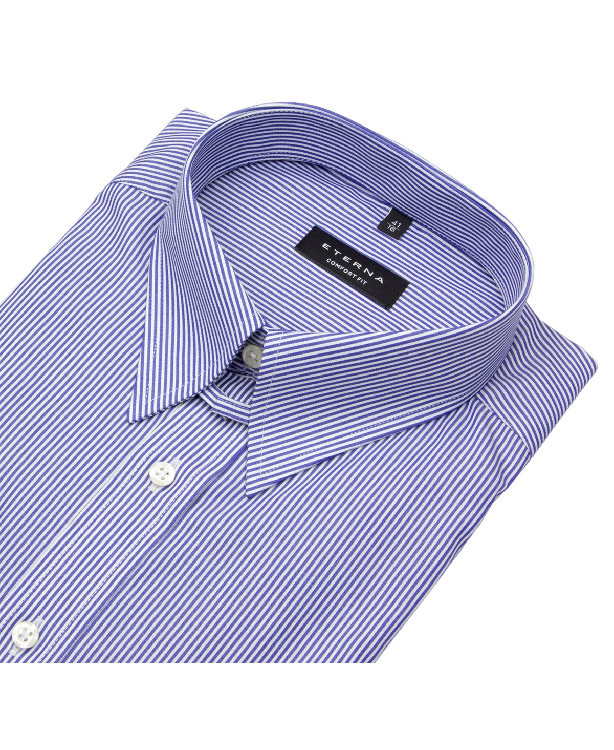 Eterna Hemd - Comfort Fit - Tabkragen - blau / weiß - ohne OVP