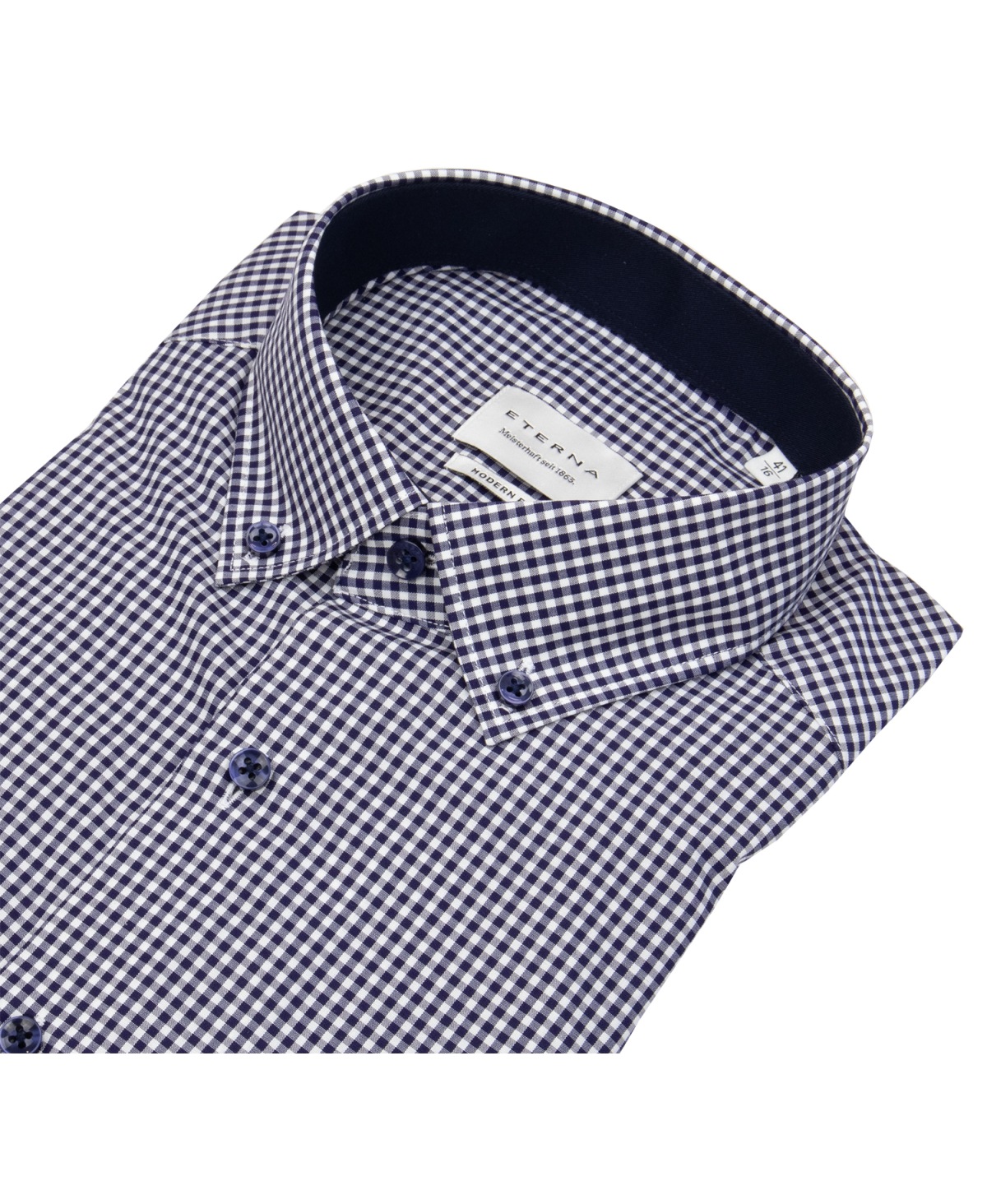 Eterna Hemd - Modern Fit - Button Down - dunkelblau / weiß - ohne OVP