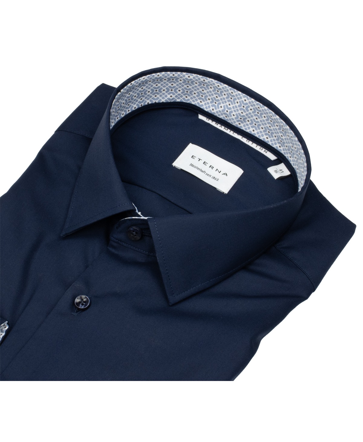 Eterna Hemd - Modern Fit - Dynamic Cotton - dunkelblau - extra langer 68cm Arm