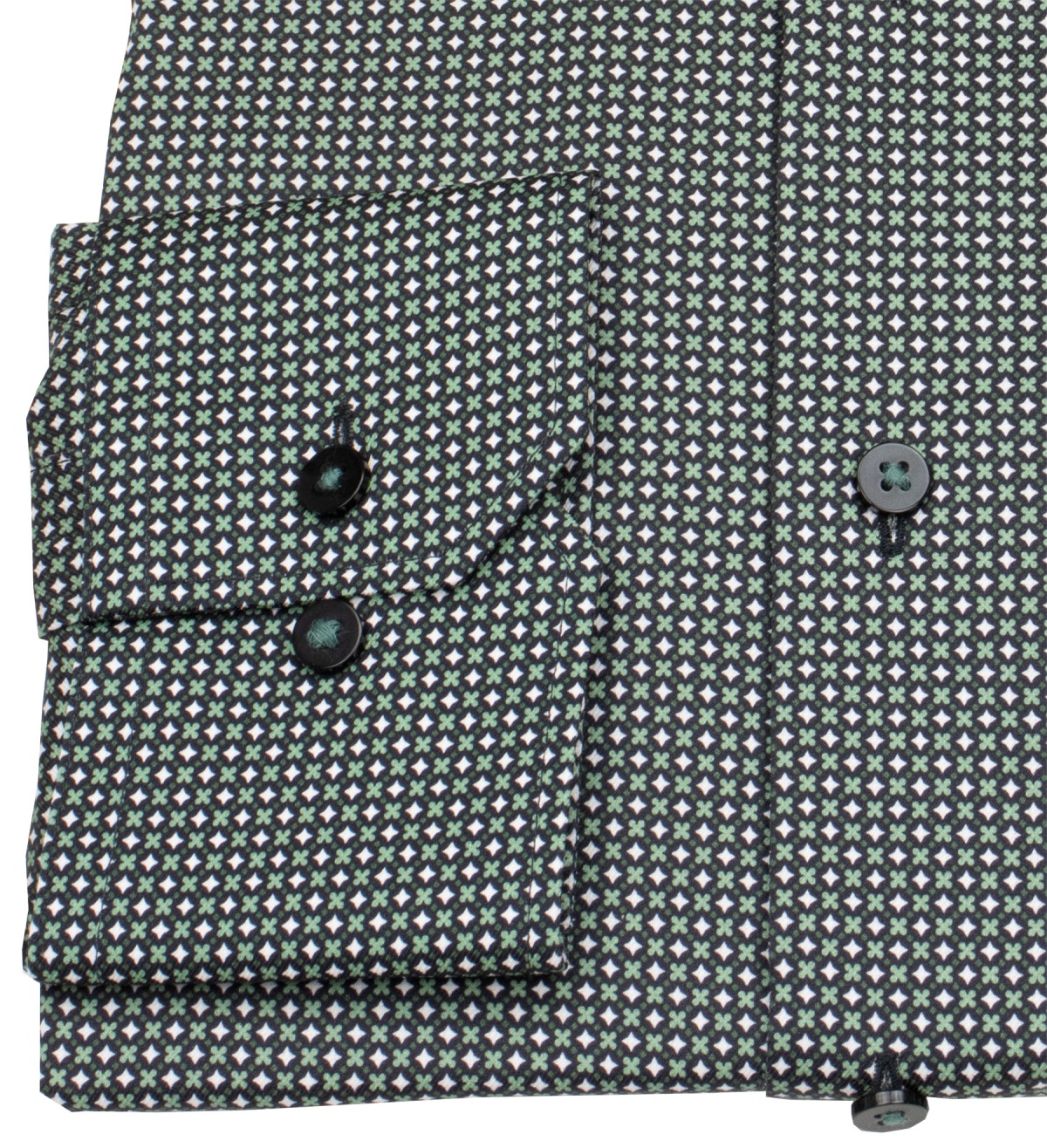 Eterna Hemd - Modern Fit - Dynamic Cotton - schwarz / grün / weiß