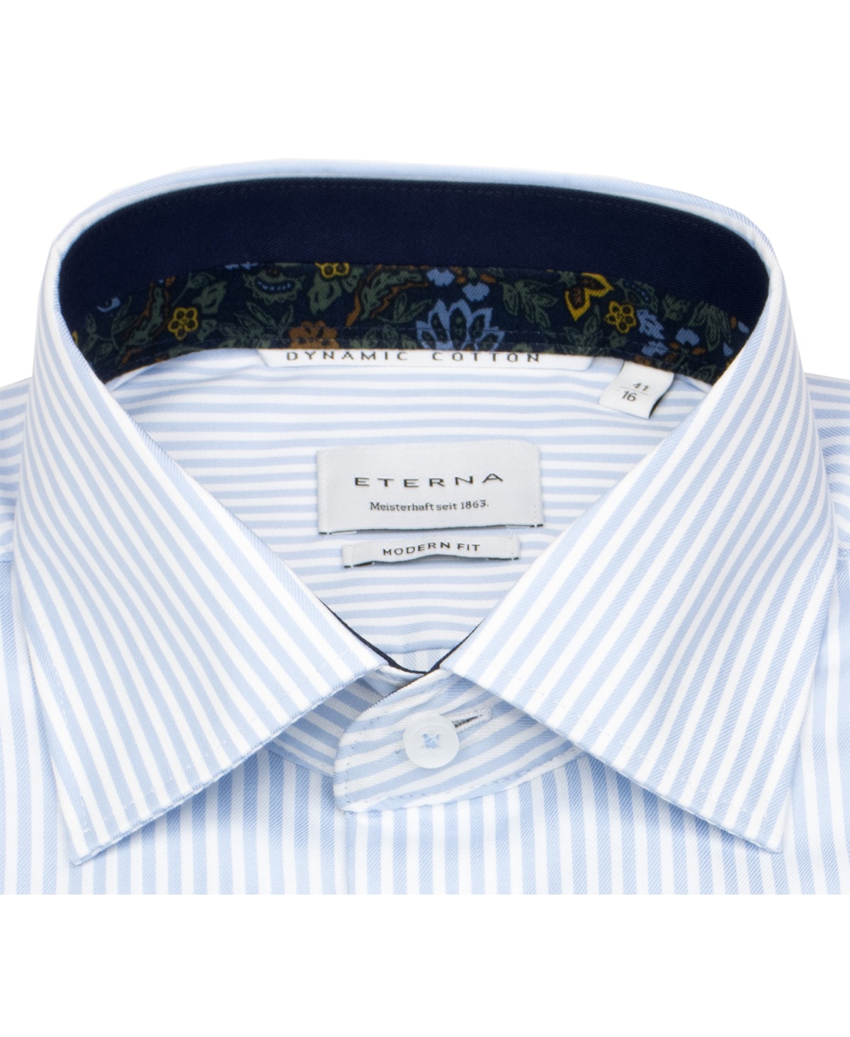 Eterna Hemd - Modern Fit - Dynamic Cotton - Streifen - hellblau / weiß - ohne OVP