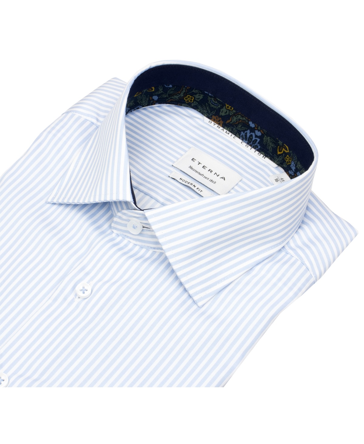 Eterna Hemd - Modern Fit - Dynamic Cotton - Streifen - hellblau / weiß - ohne OVP