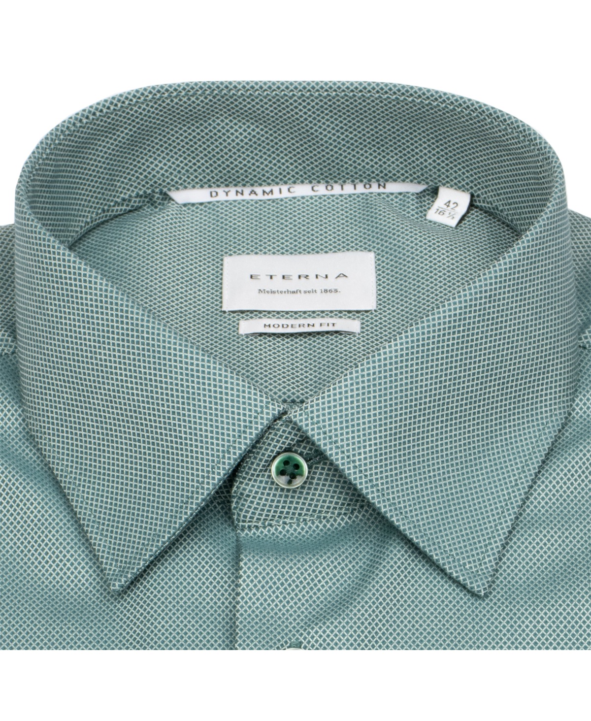 Eterna Hemd - Modern Fit - Dynamic Cotton - Struktur - grün