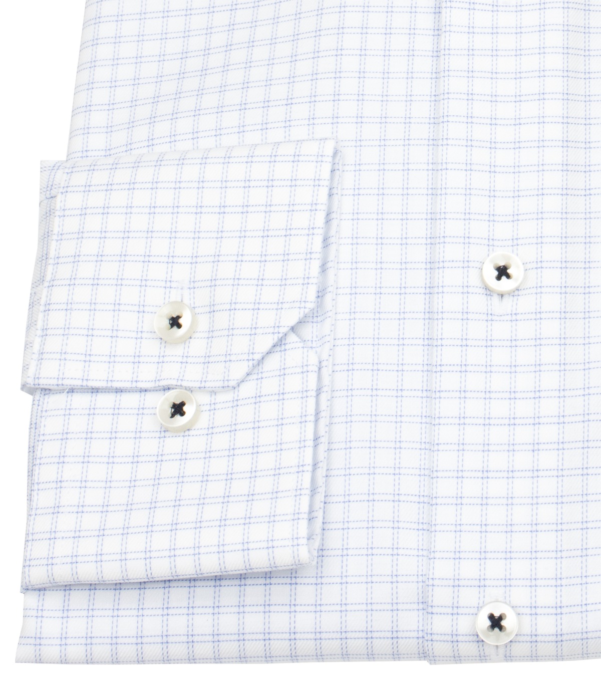 Eterna Hemd - Modern Fit - Kentkragen - Gitterkaro - hellblau / weiß