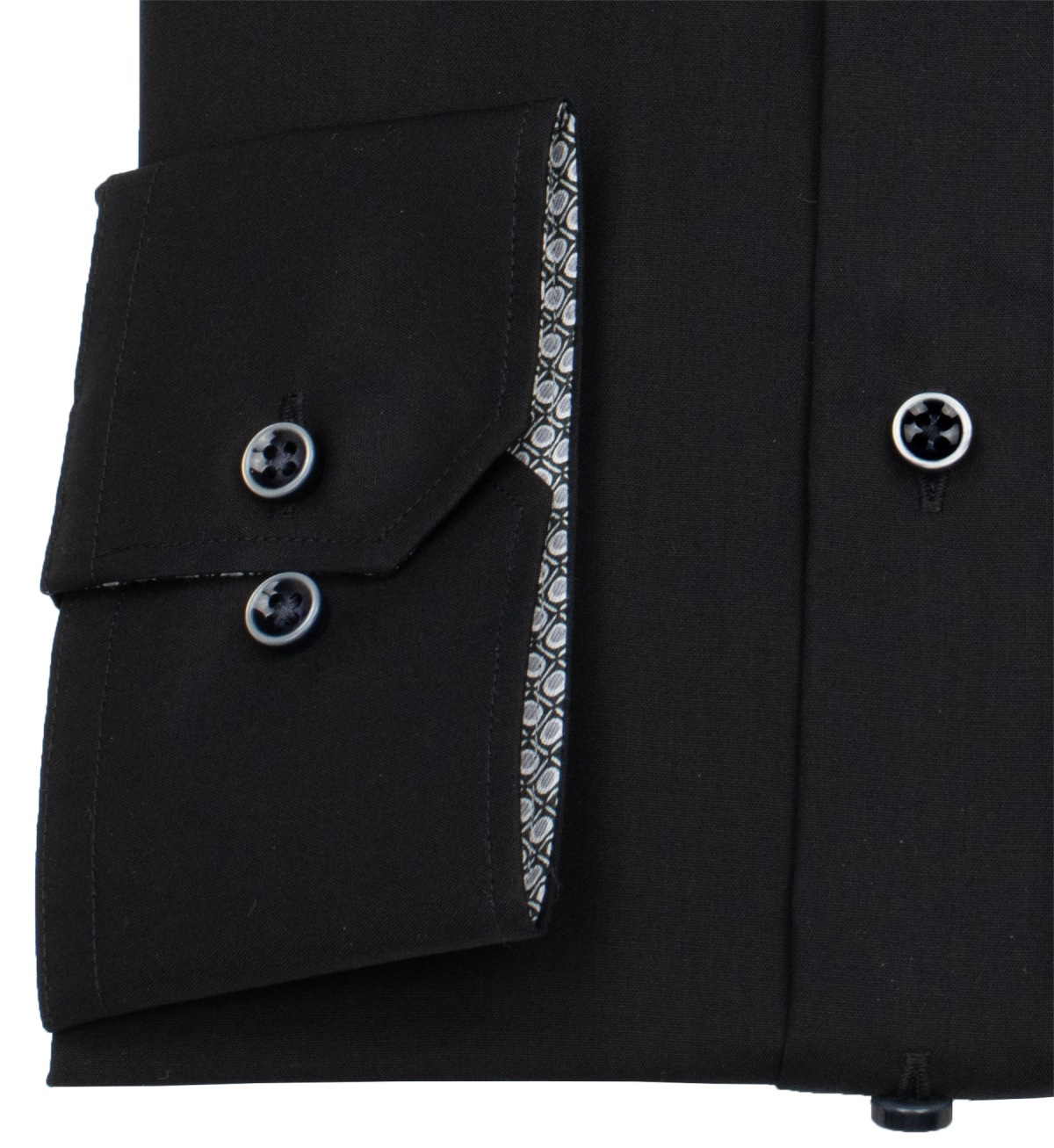Eterna Hemd - Modern Fit - Kentkragen - schwarz - extra langer 68cm Arm - ohne OVP