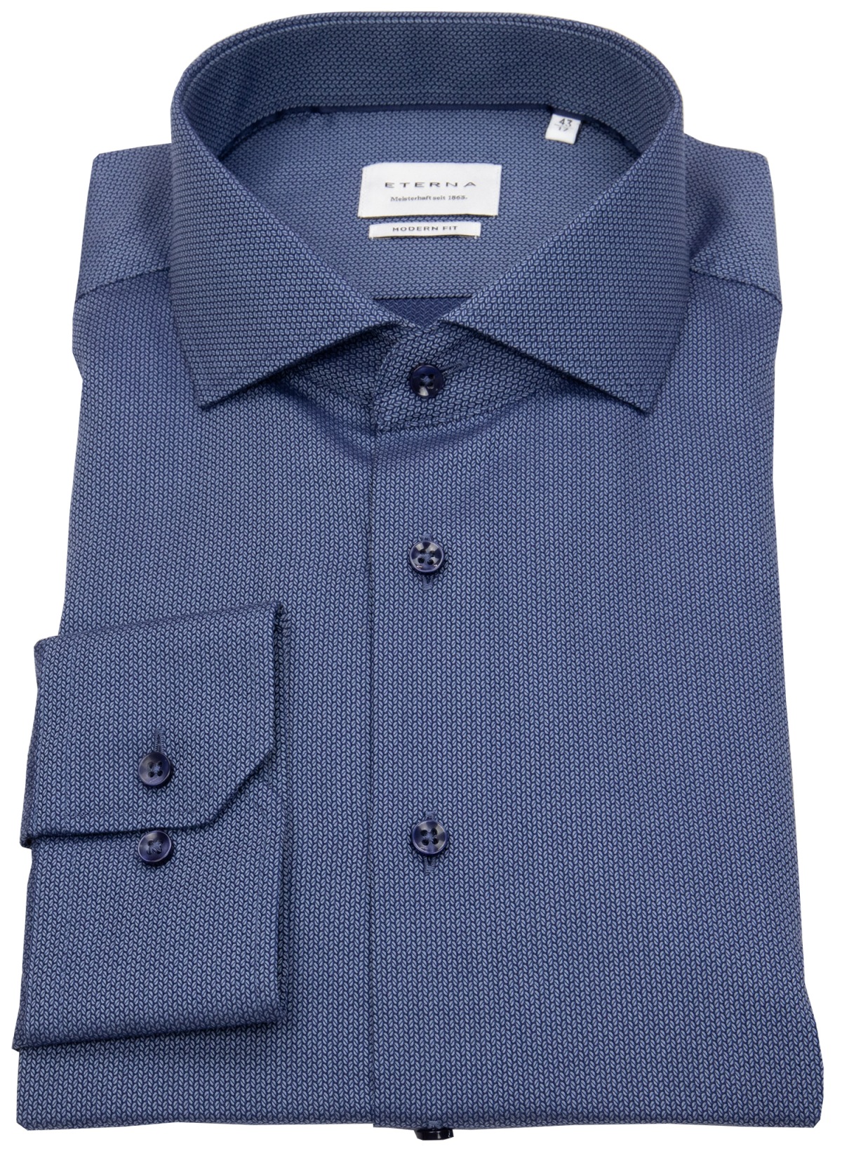 Eterna Hemd - Modern Fit - Kentkragen - Struktur - blau - ohne OVP