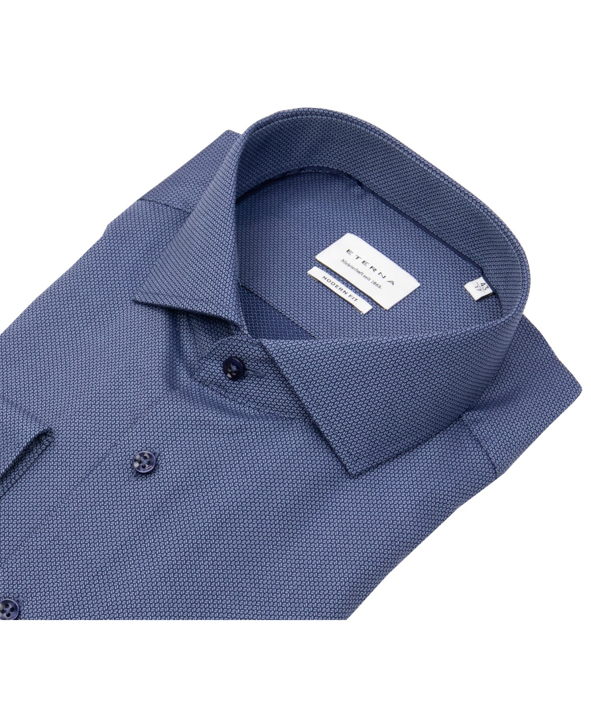Eterna Hemd - Modern Fit - Kentkragen - Struktur - blau - ohne OVP