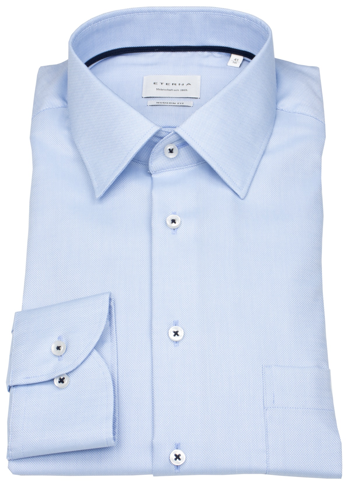 Eterna Hemd - Modern Fit - Kentkragen - Struktur - hellblau