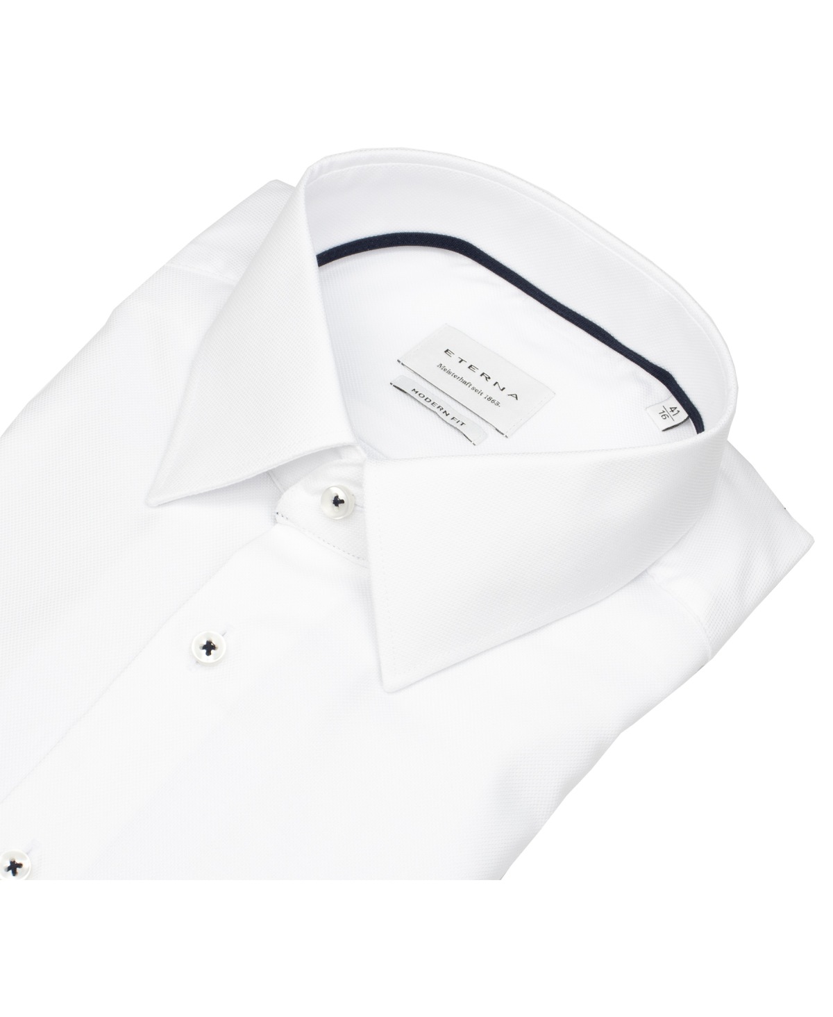 Eterna Hemd - Modern Fit - Kentkragen - Struktur - weiß