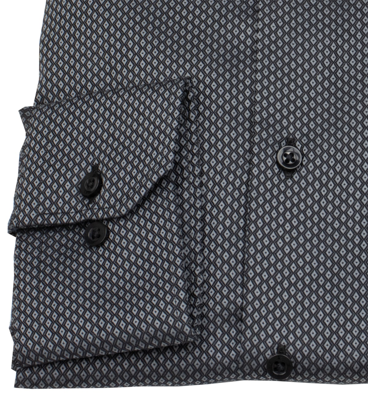 Eterna Shirt - Modern Fit - Print - Black / Grey - Extra Langer 68cm Sleeve - w/o OP