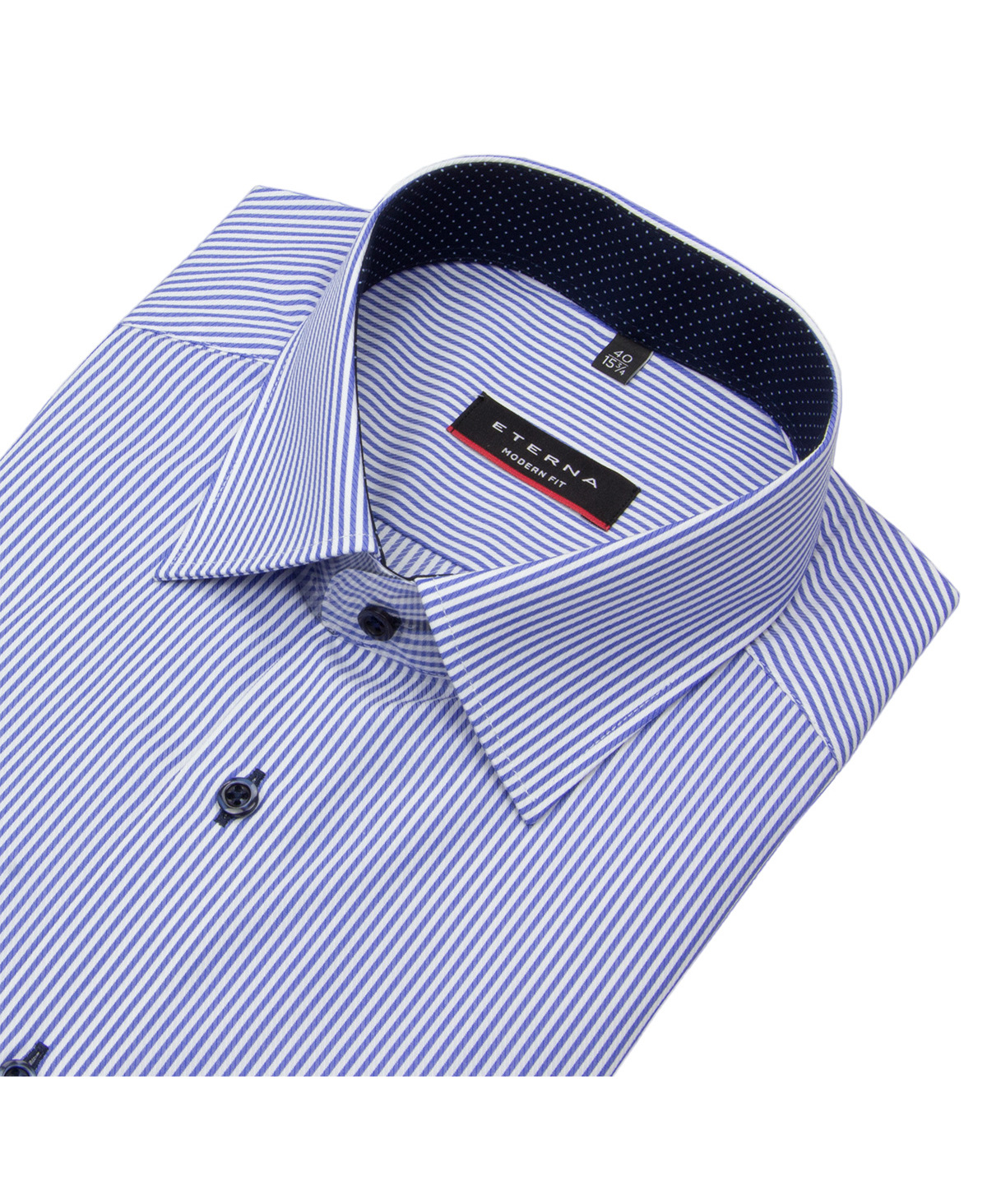 Eterna Hemd - Modern Fit - Streifen - blau / weiß - ohne OVP