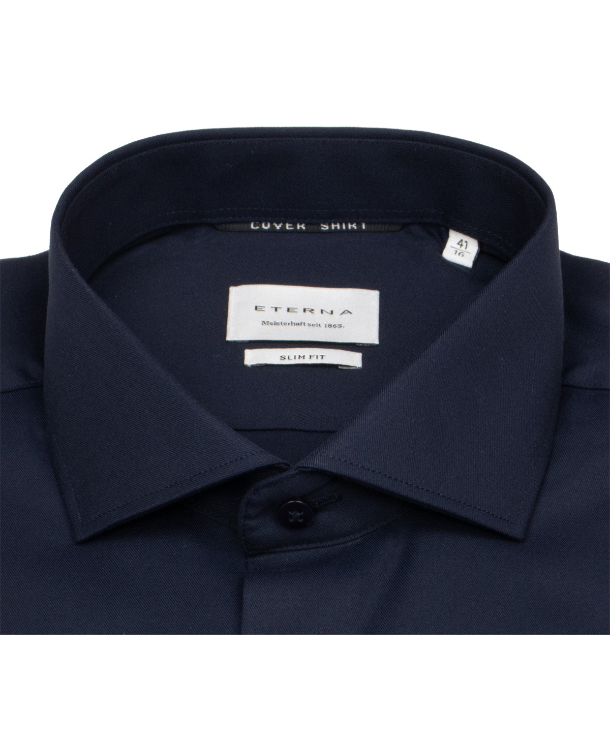 Eterna Hemd - Slim Fit - Haikragen - Cover Shirt - extra blickdicht - dunkelblau