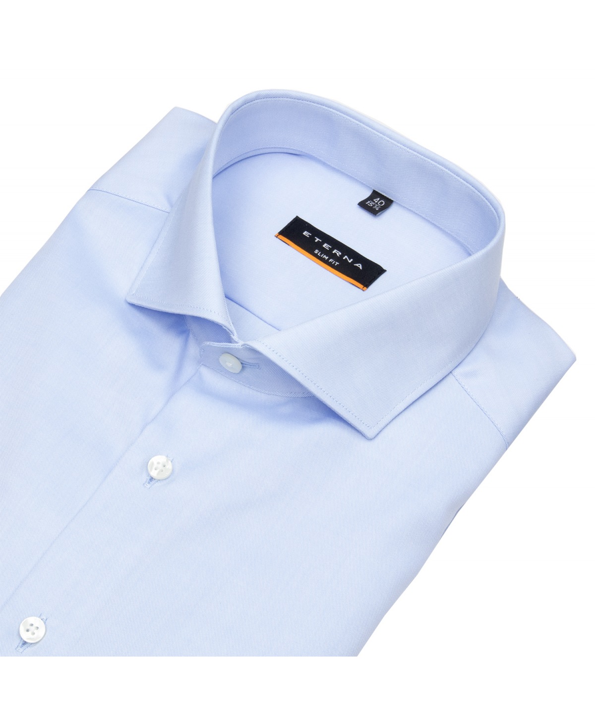 Eterna Hemd - Slim Fit - Haikragen - Cover Shirt - extra blickdicht - hellblau