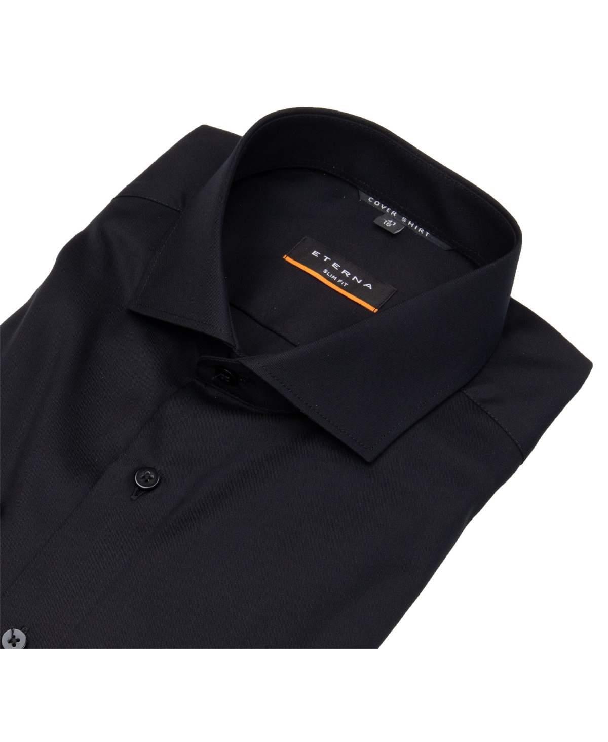 Eterna Hemd - Slim Fit - Haikragen - Cover Shirt - extra blickdicht - schwarz - ohne OVP
