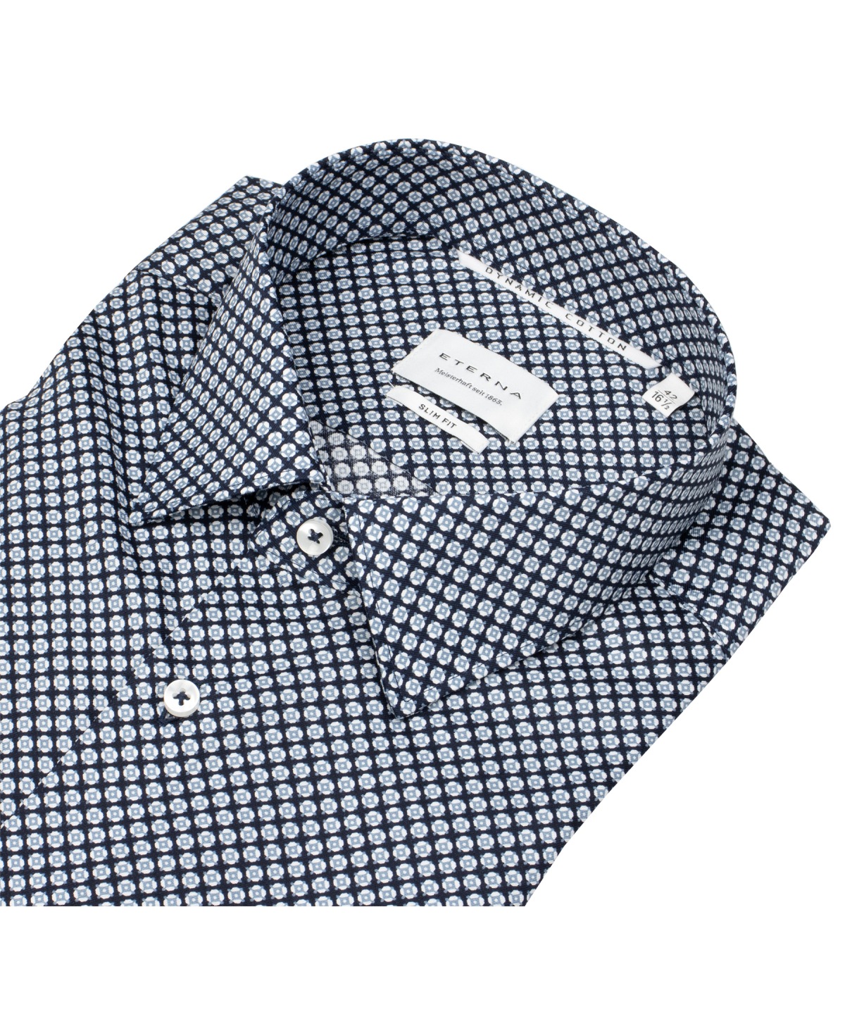 Eterna Hemd - Slim Fit - Kentkragen - Dynamic Cotton - dunkelblau / hellblau - ohne OVP