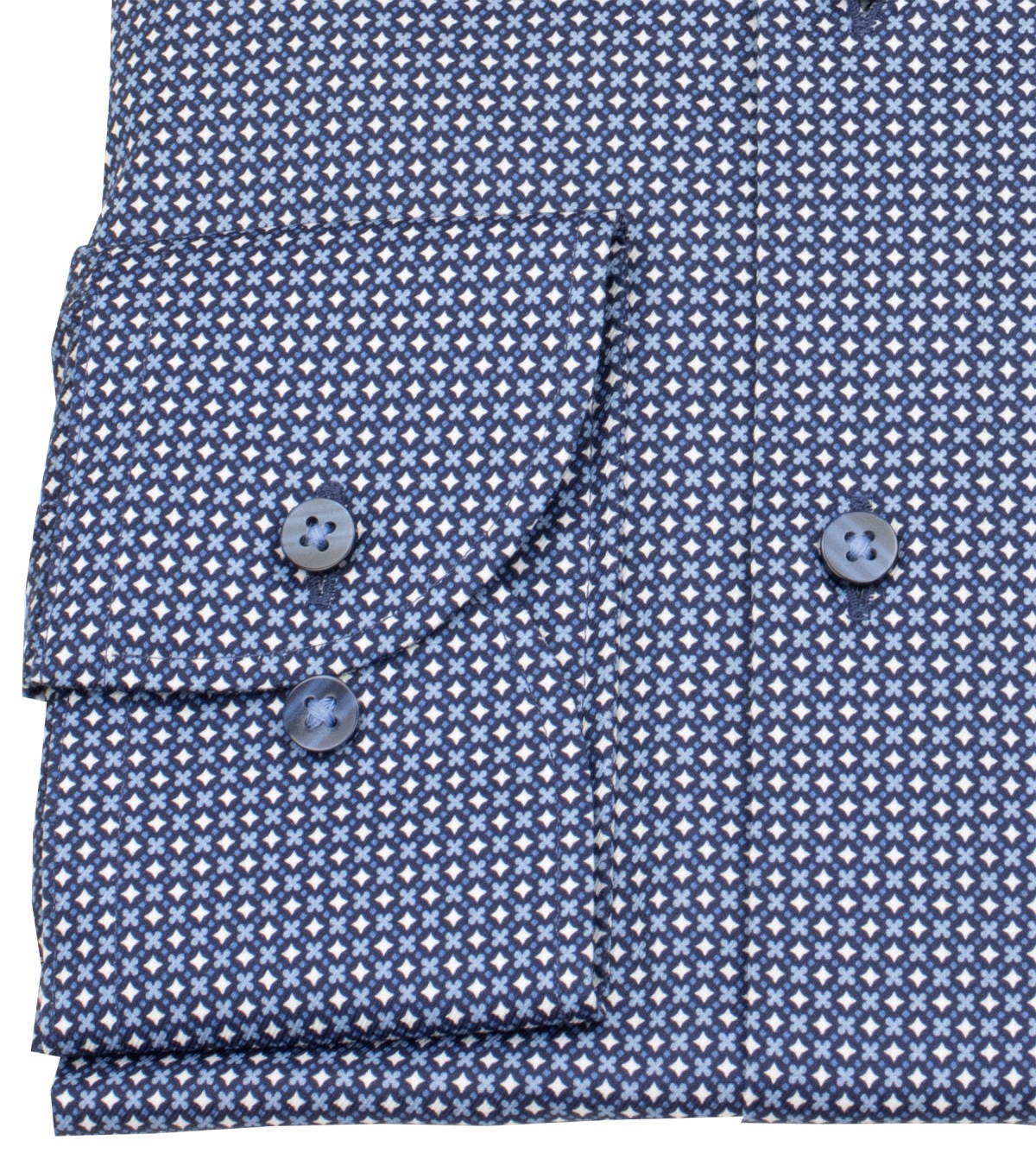 Eterna Hemd - Slim Fit - Kentkragen - Dynamic Cotton - dunkelblau / hellblau / weiß