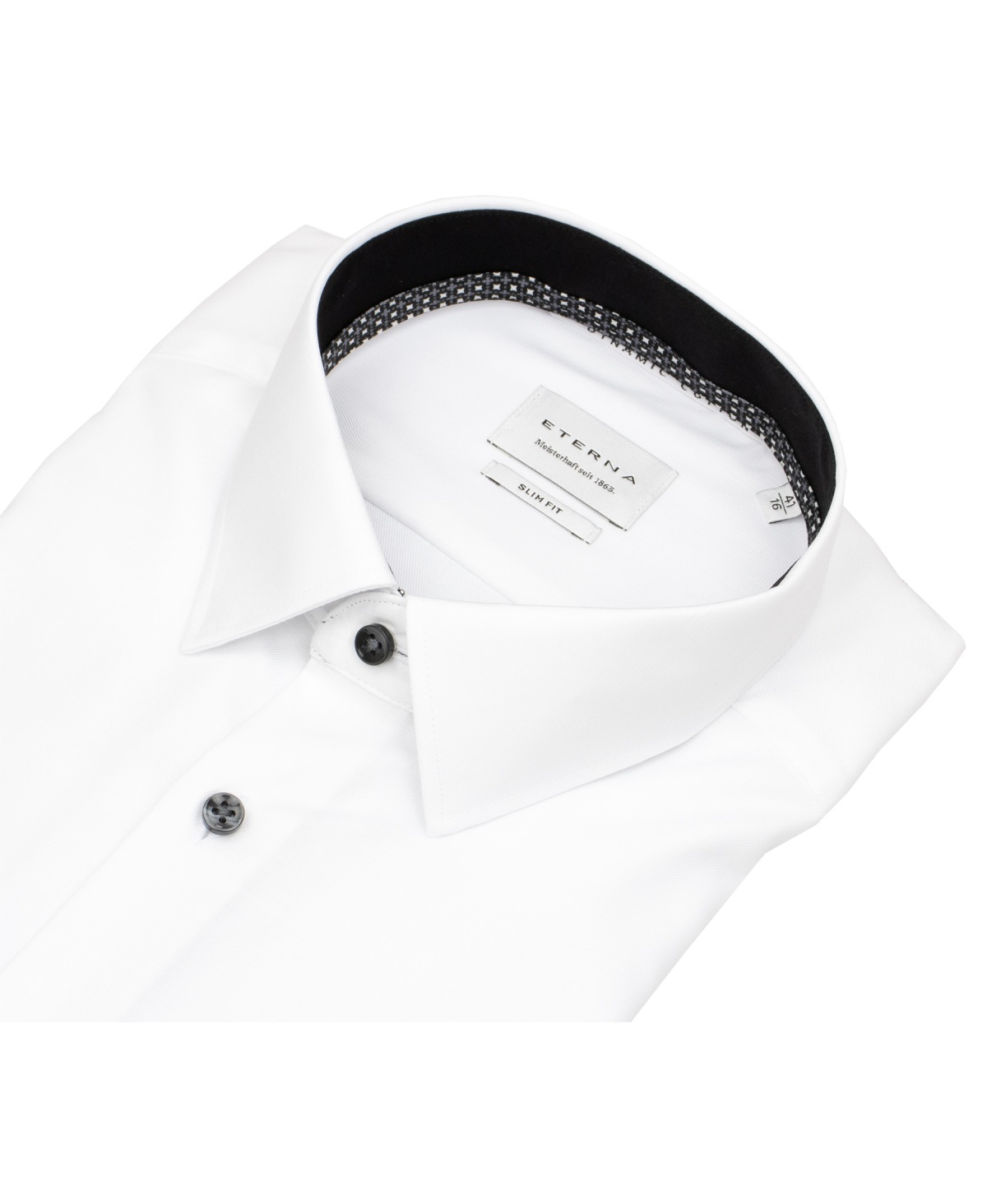 Eterna Shirt - Slim Fit - Kent Collar - Dynamic Cotton - Contrast Buttons - White