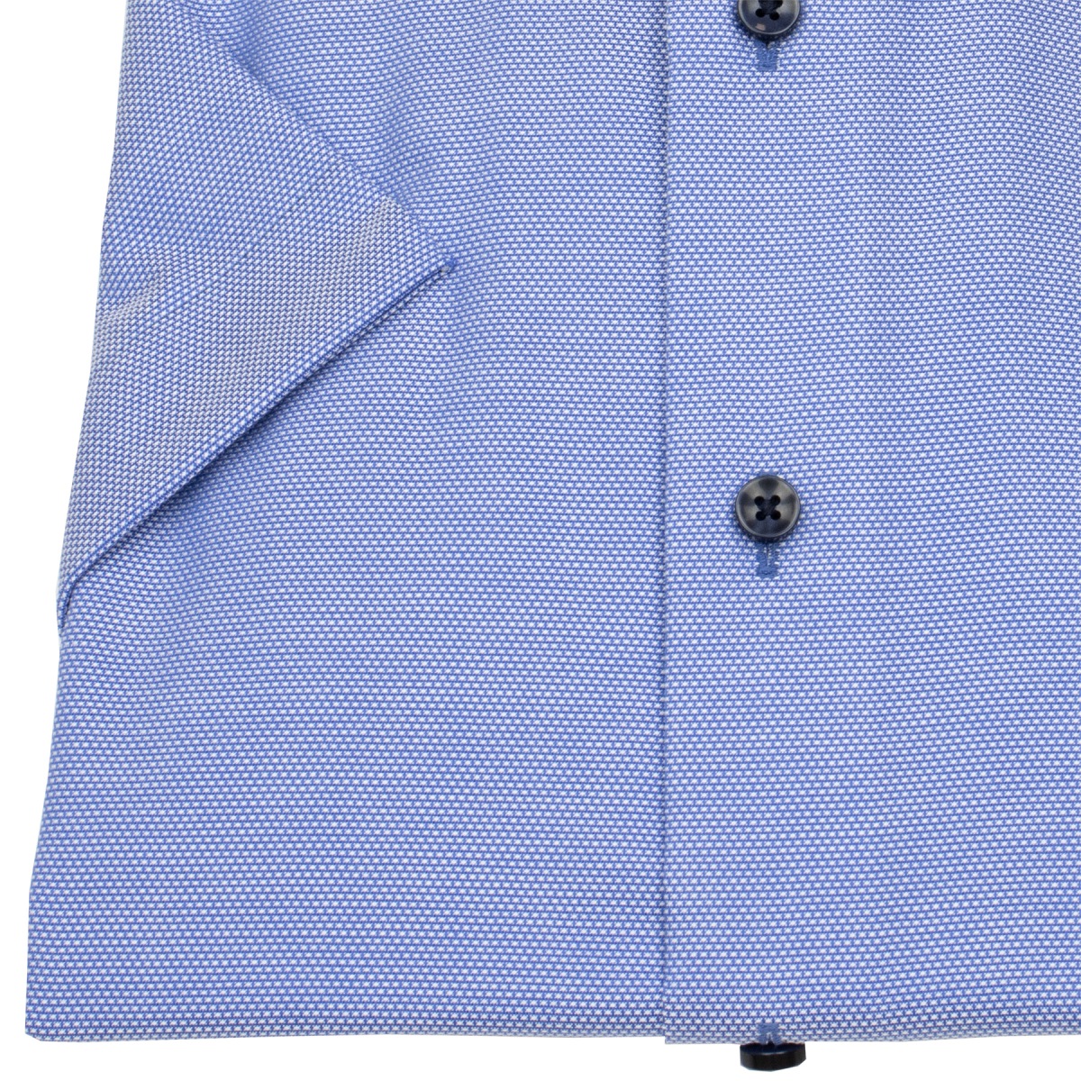 Eterna Kurzarmhemd - Modern Fit - Dynamic Cotton - Struktur - blau
