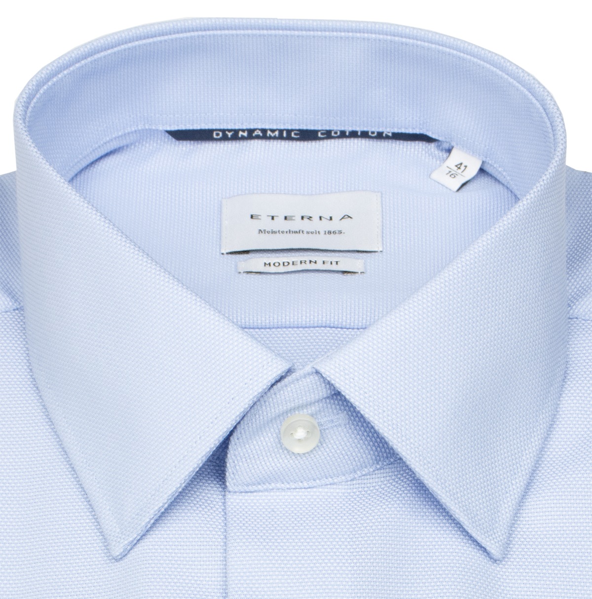 Eterna Kurzarmhemd - Modern Fit - Dynamic Cotton - Struktur - hellblau
