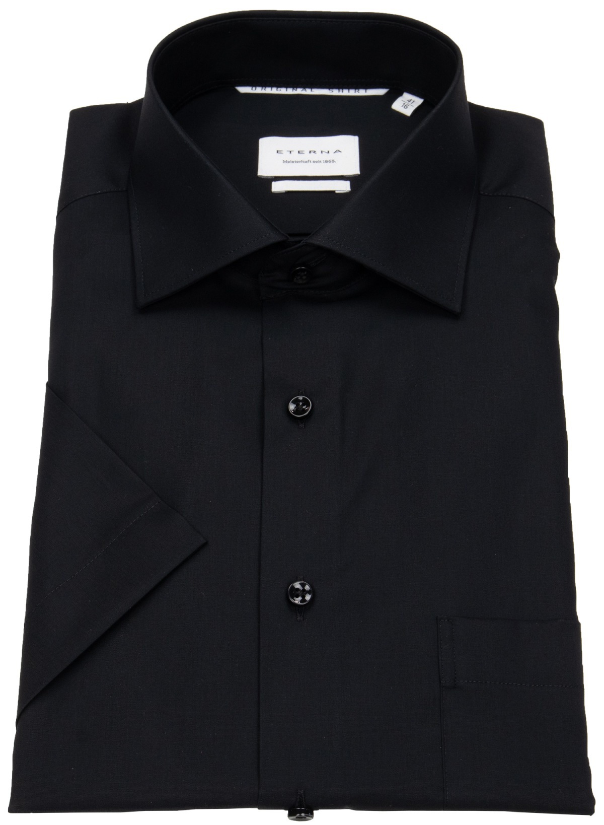 Eterna Kurzarmhemd - Modern Fit - Kentkragen - schwarz - ohne OVP