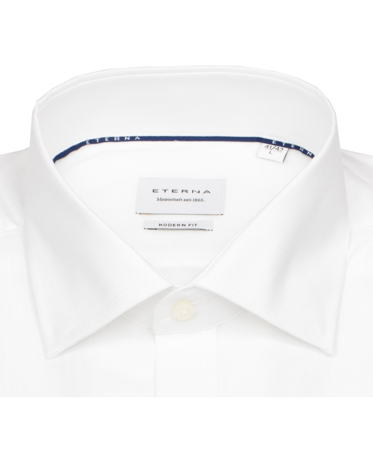 Eterna Kurzarmhemd - Modern Fit - mit Lyocell - weiß