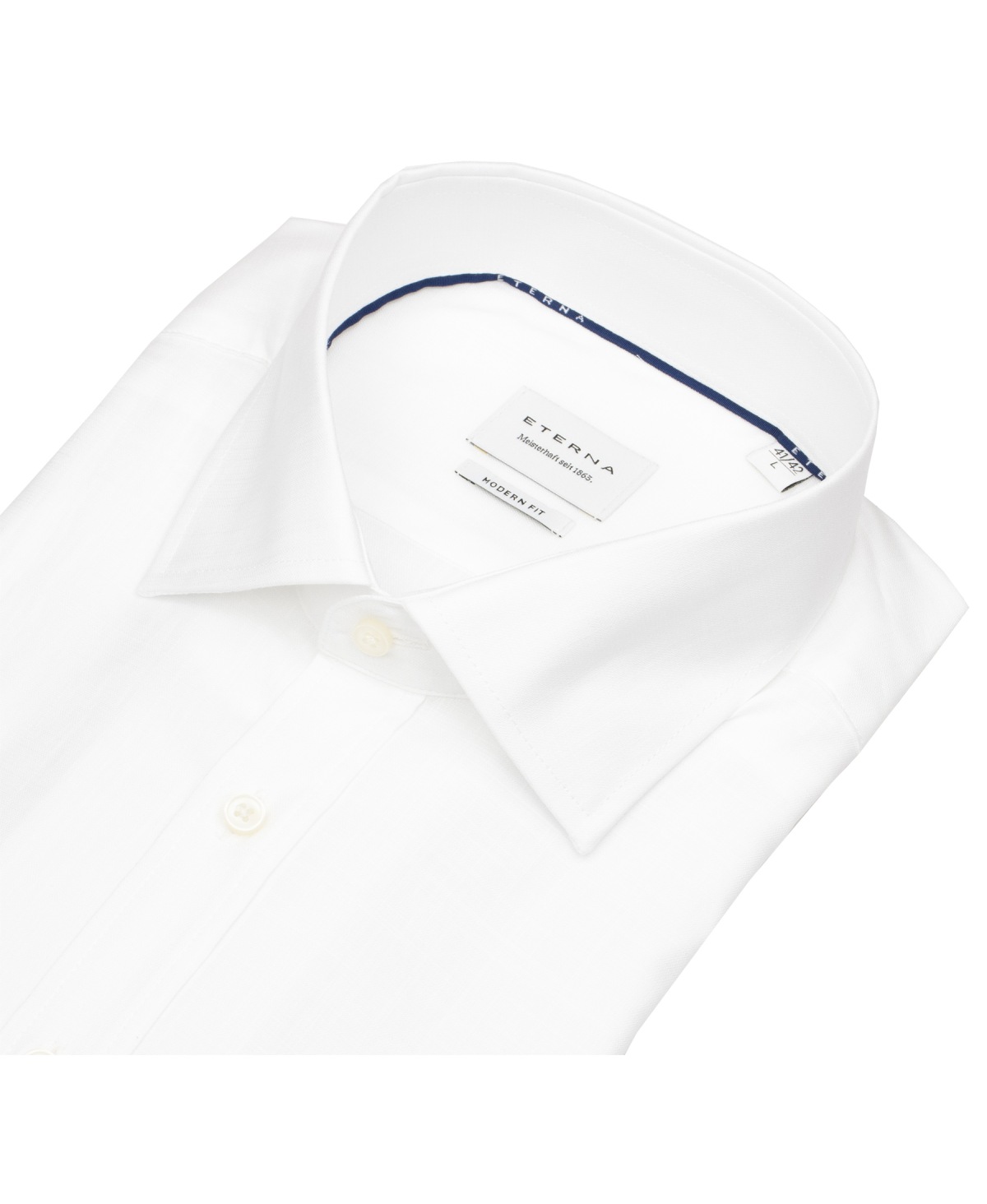 Eterna Kurzarmhemd - Modern Fit - mit Lyocell - weiß