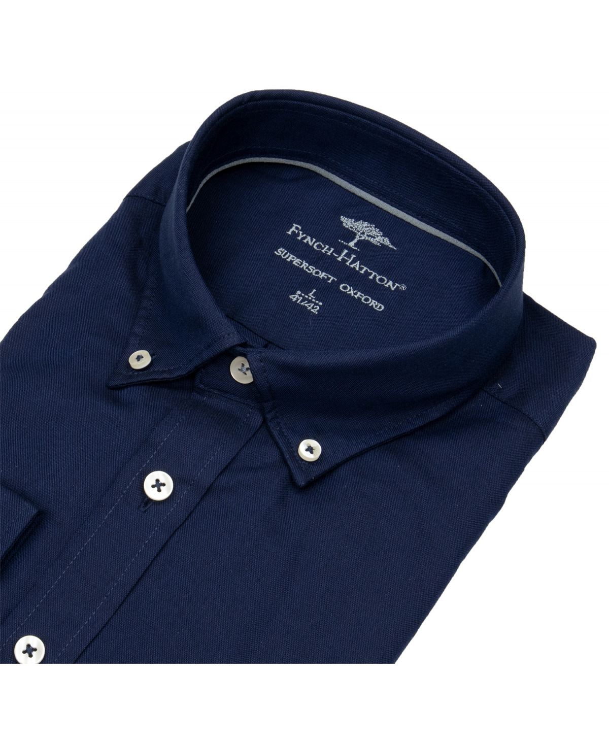 Fynch-Hatton Hemd - Casual Fit - Button Down - Oxford - dunkelblau