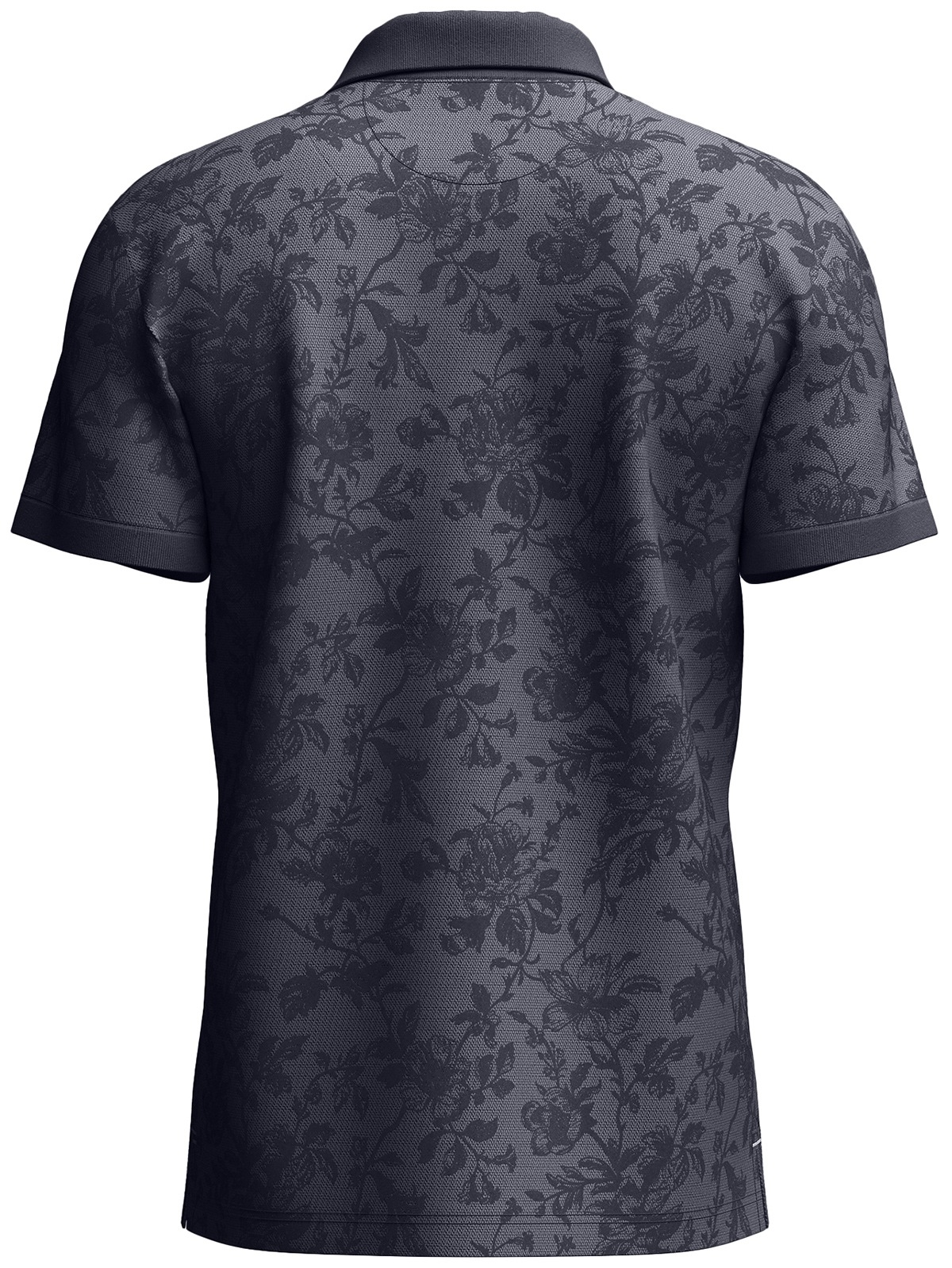 Fynch-Hatton Poloshirt - Casual Fit - florales Muster - dunkelblau