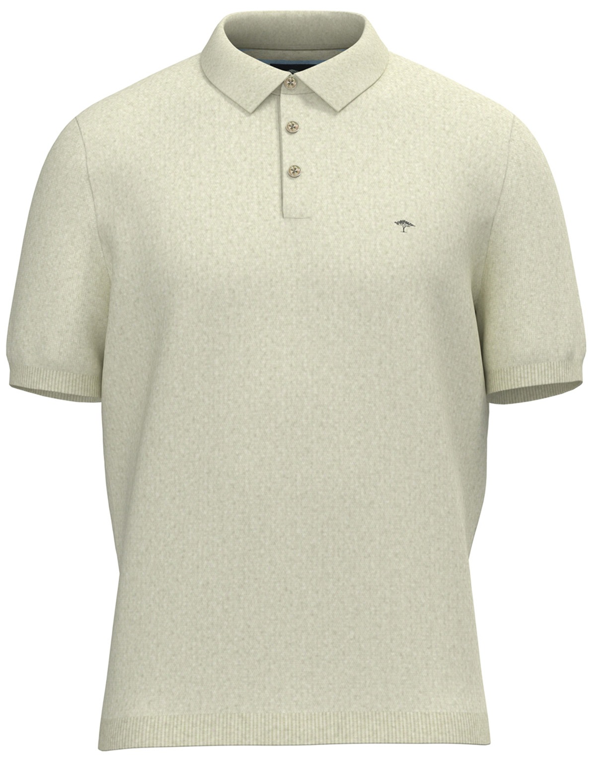 Fynch-Hatton Poloshirt - Casual Fit - Strick - gedecktes weiß