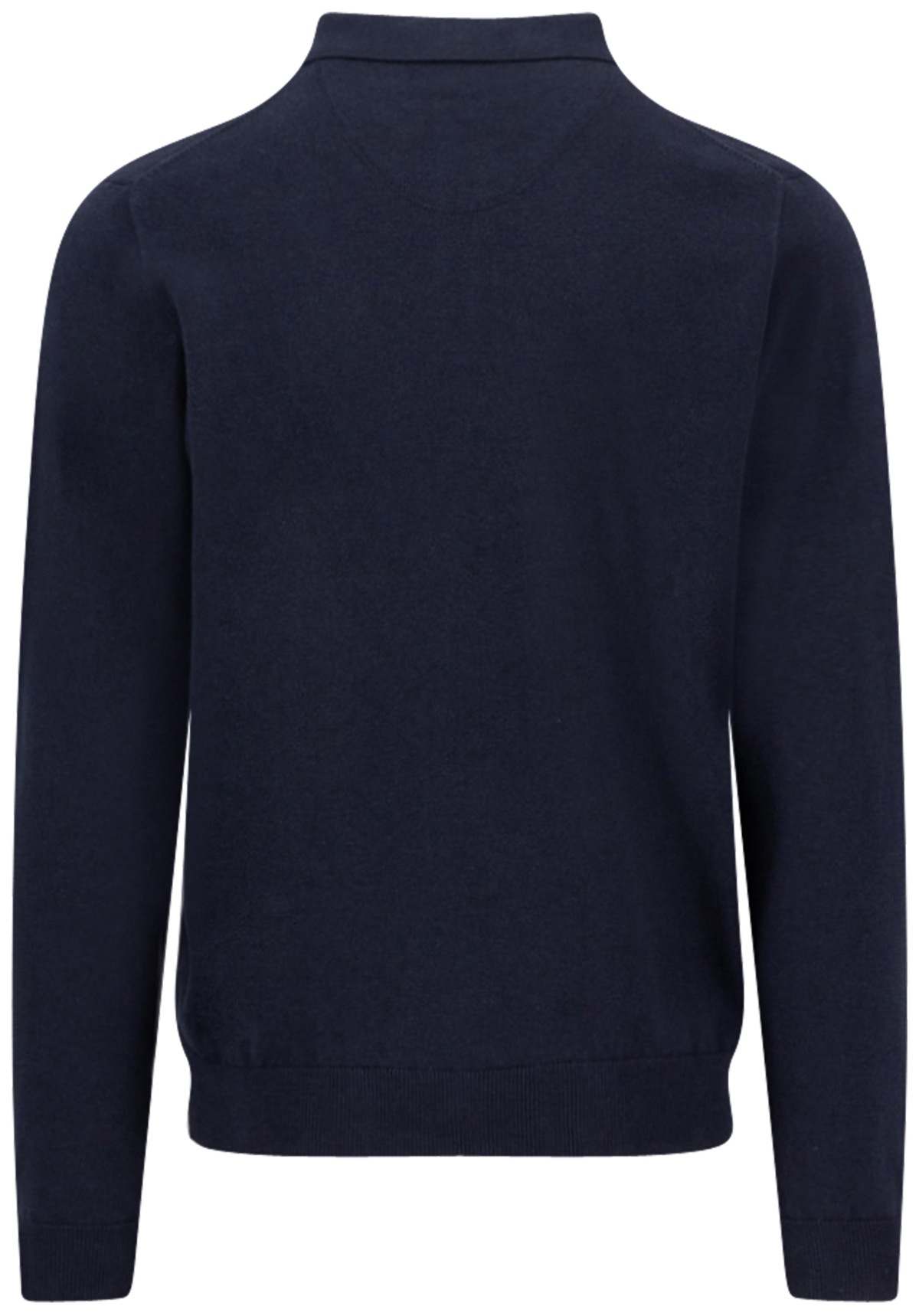 Fynch-Hatton Pullover - Casual Fit - Polokragen mit Knöpfen - dunkelblau