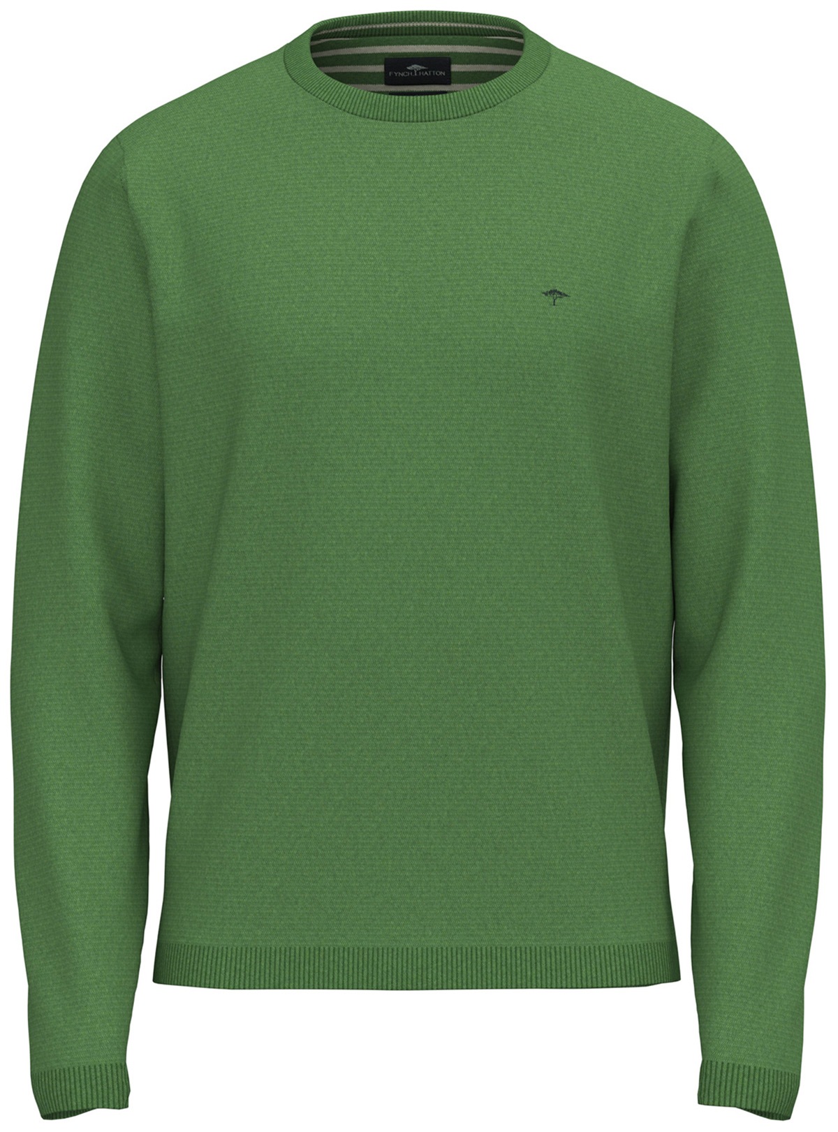 Fynch-Hatton Pullover - Casual Fit - Rundhals-Ausschnitt - avocado green