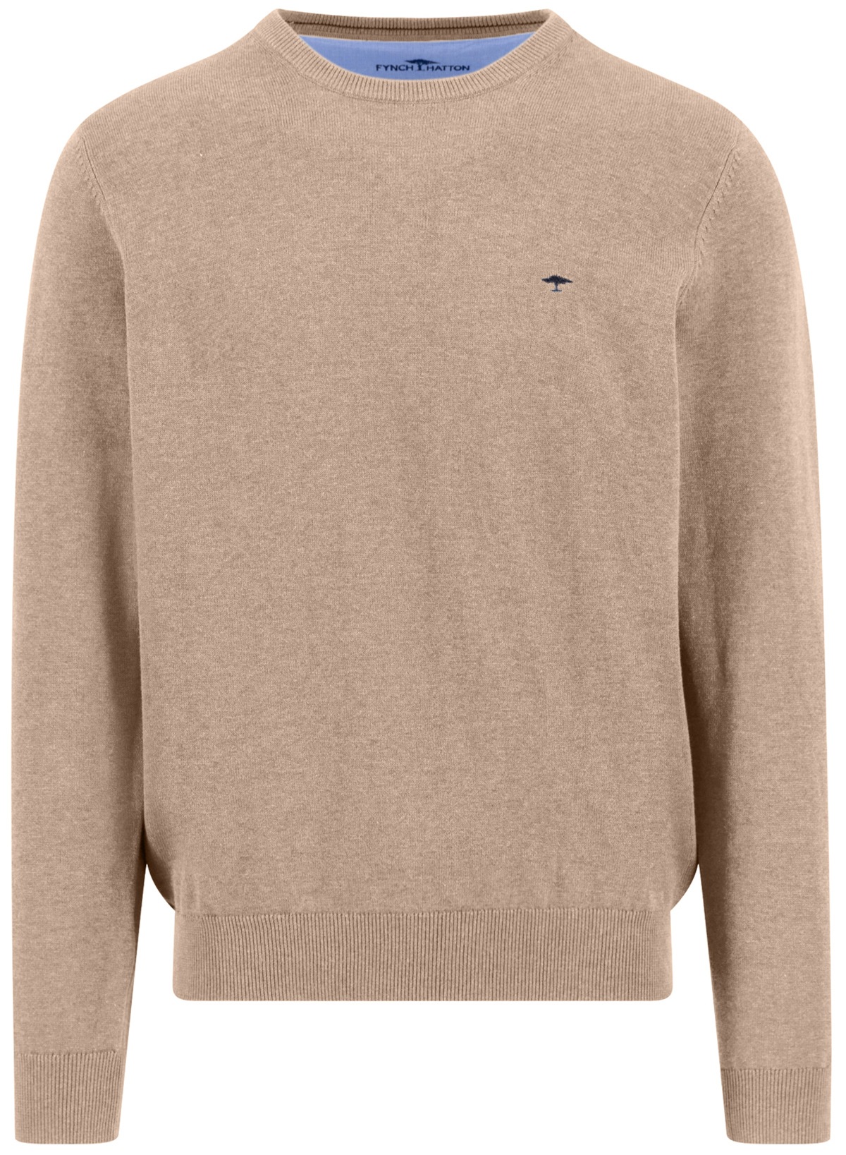 Fynch-Hatton Pullover - Casual Fit - Rundhals-Ausschnitt - beige