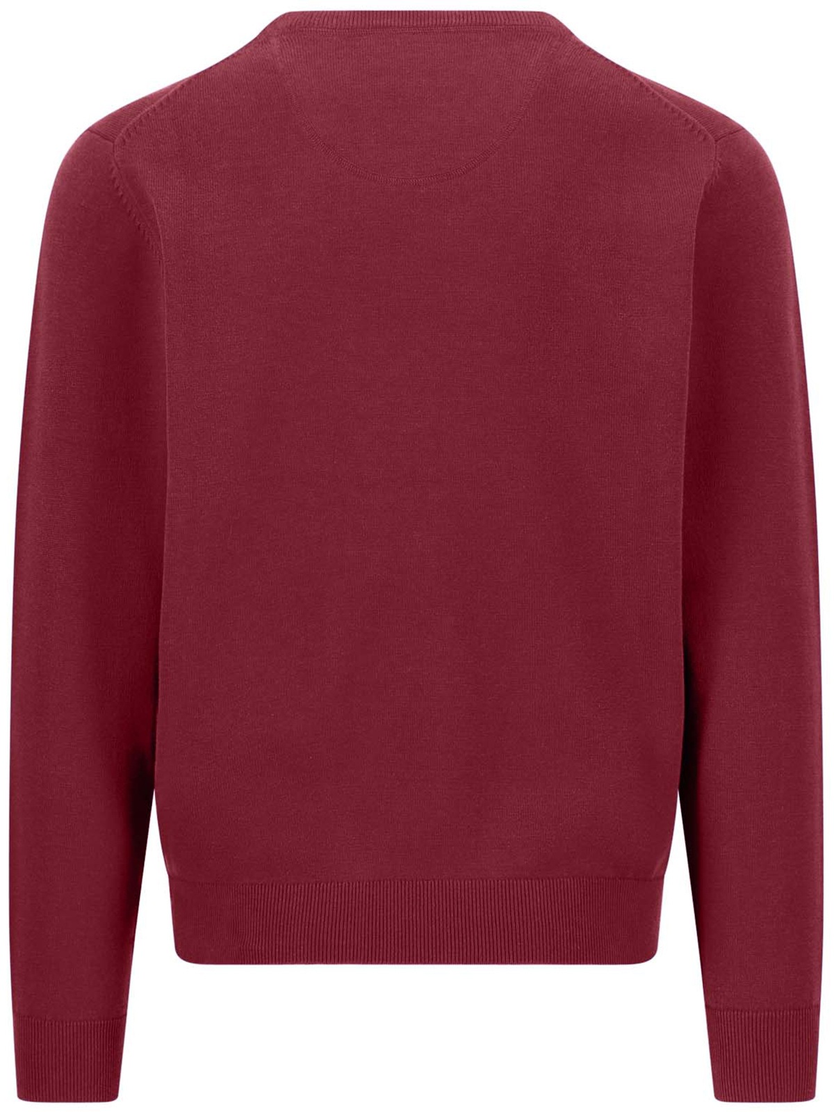 Fynch-Hatton Pullover - Casual Fit - Rundhals-Ausschnitt - rot