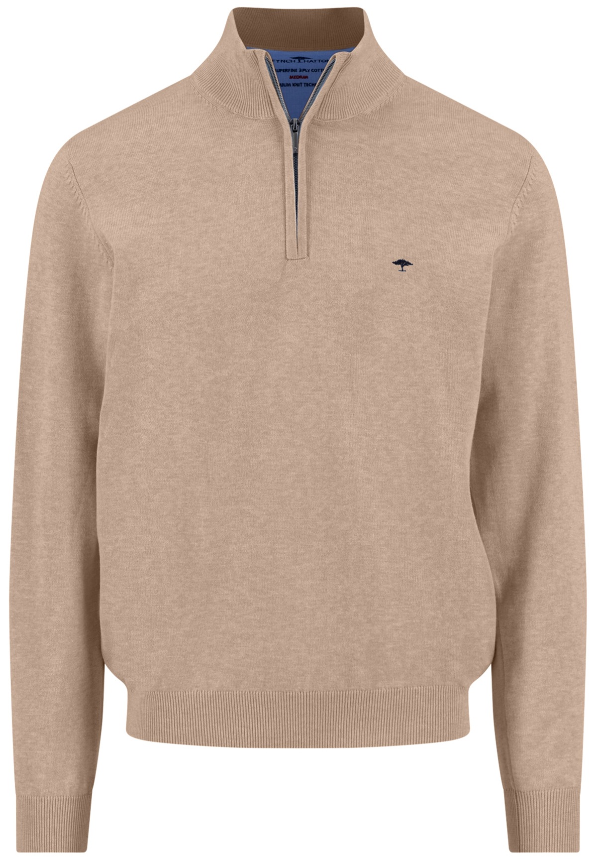 Fynch-Hatton Pullover - Casual Fit - Troyer - beige