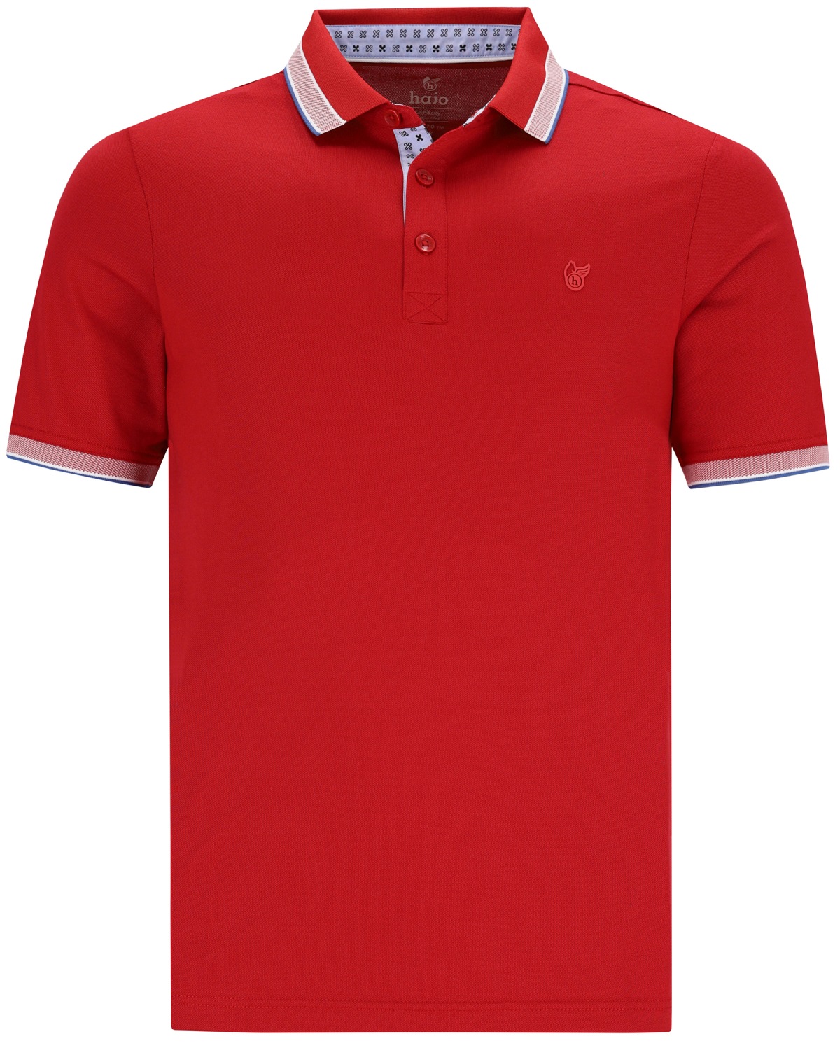 Hajo Poloshirt - Regular Fit - mit Kontrastdetails - rot