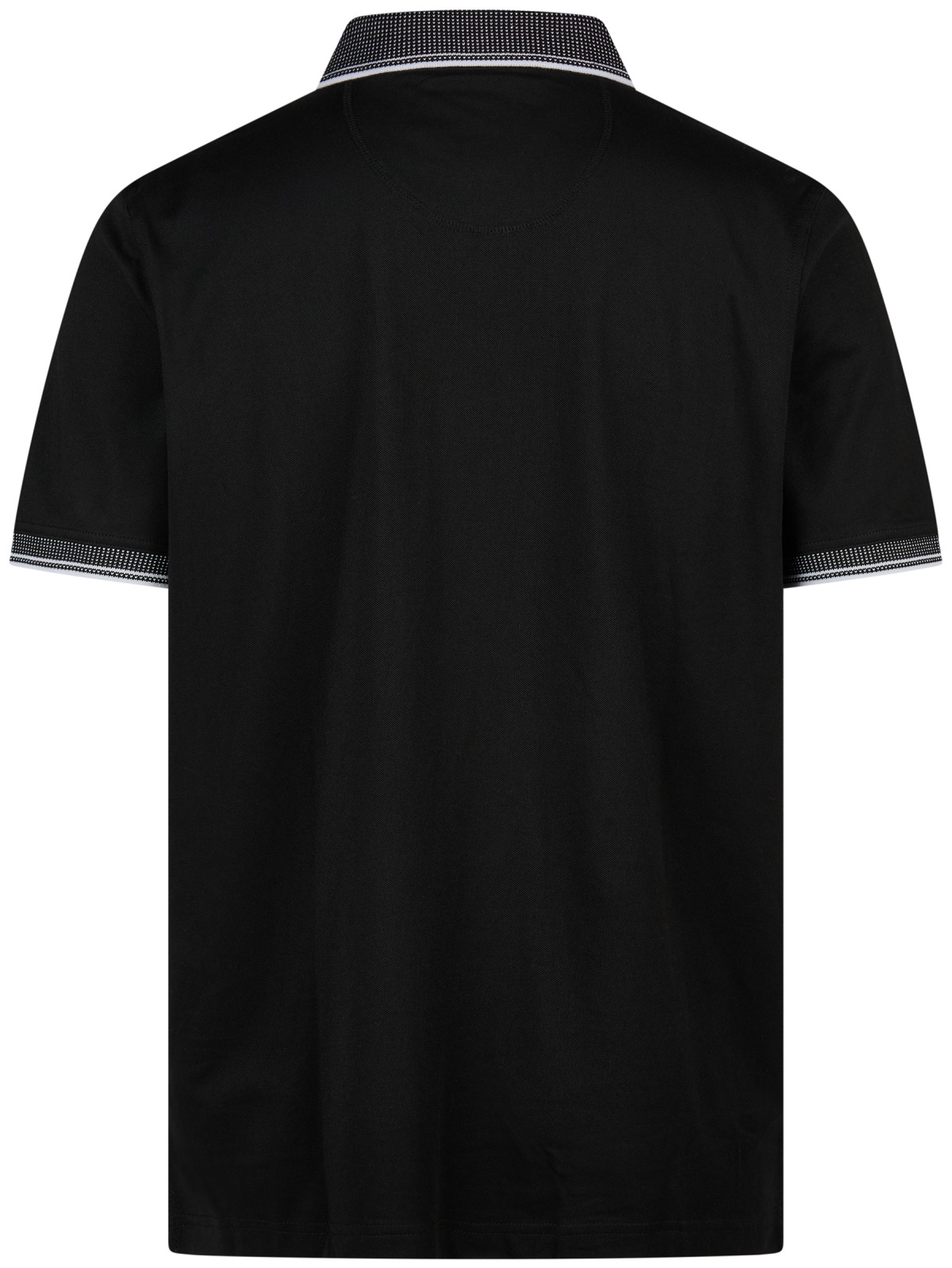 Hajo Poloshirt - Regular Fit - mit Kontrastdetails - schwarz