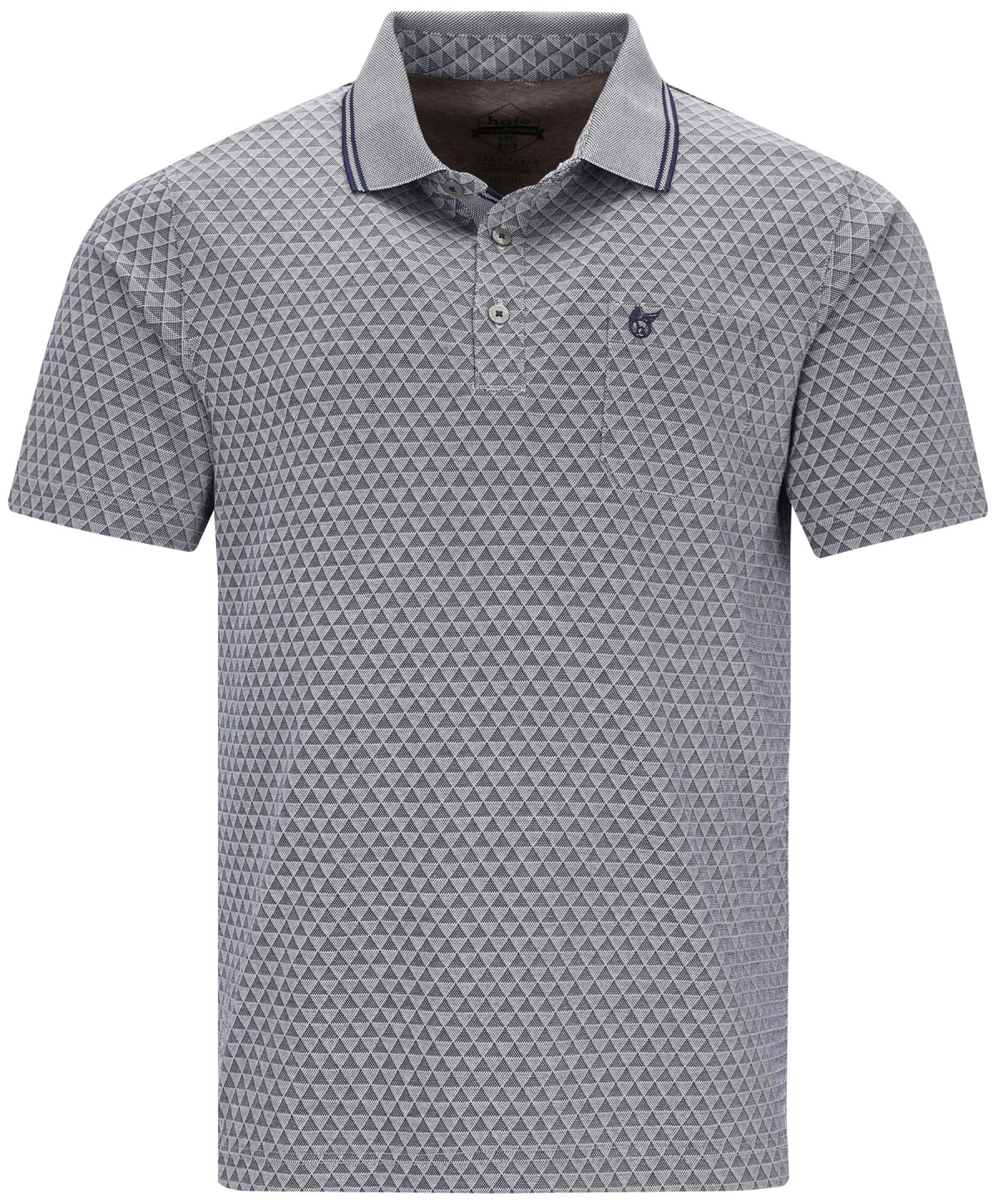 Hajo Poloshirt - Regular Fit - Stay Fresh - feines Muster - dunkelblau