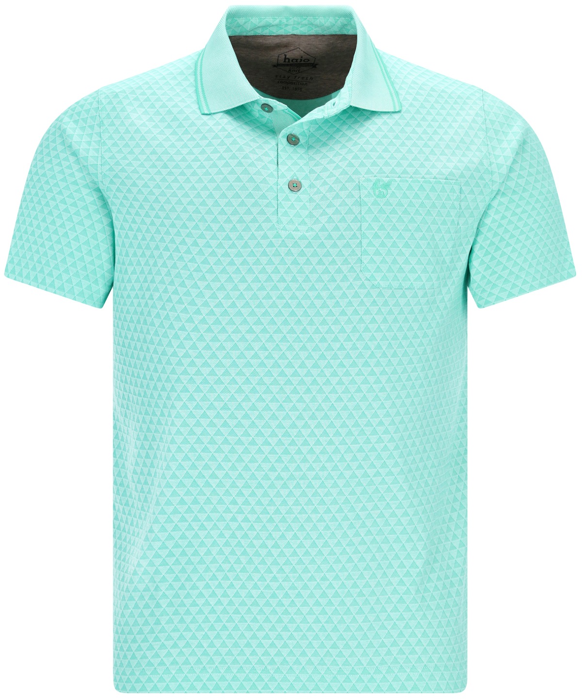 Hajo Poloshirt - Regular Fit - Stay Fresh - feines Muster - hellgrün