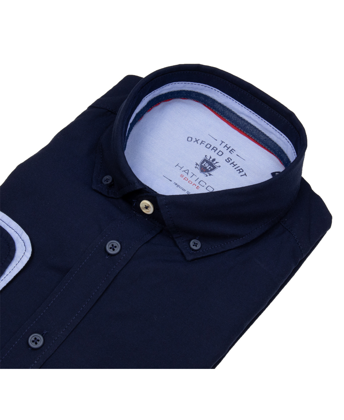 Hatico Hemd - Regular Fit - Button Down - Oxford - dunkelblau
