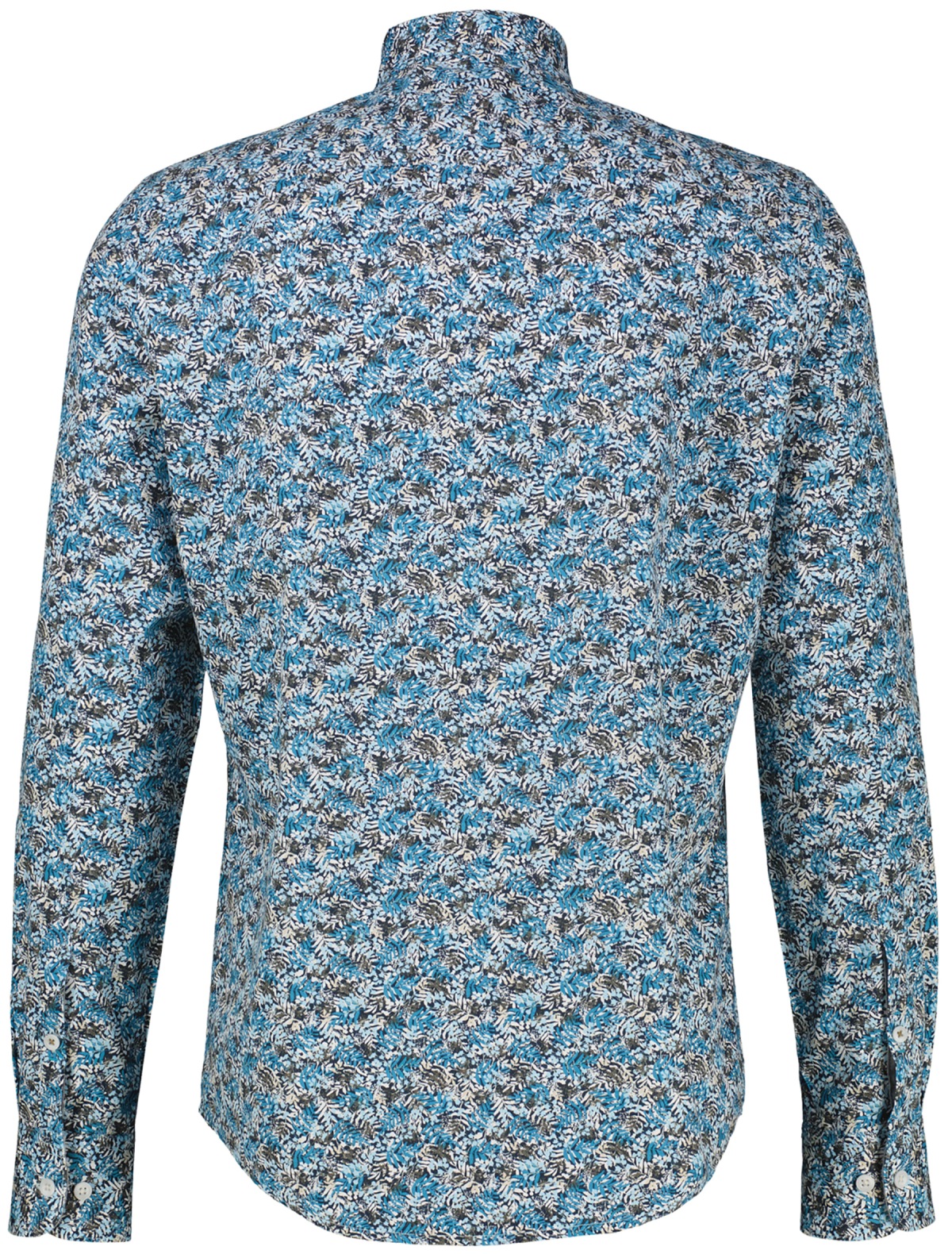 Lerros Hemd - Regular Fit - Haikragen - feines Muster - blau