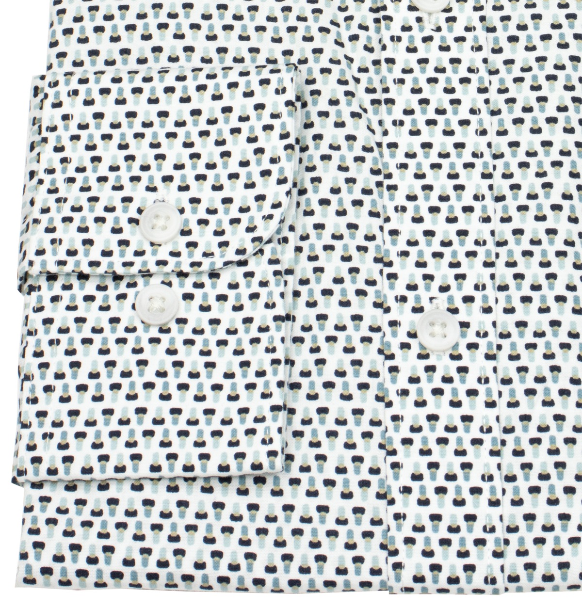 Lerros Hemd - Regular Fit - Kentkragen - feines Muster - blau / türkis