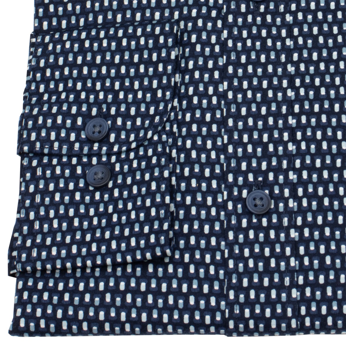Lerros Hemd - Regular Fit - Kentkragen - feines Muster - dunkelblau