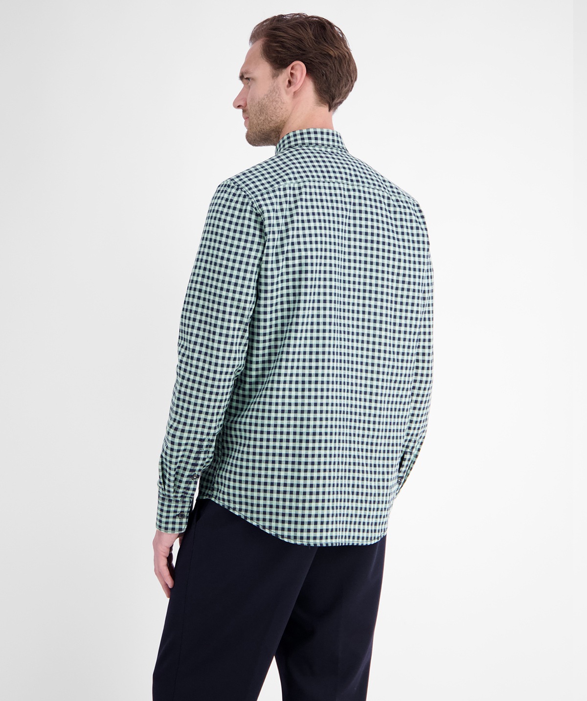 Lerros Hemd - Regular Fit - Under Button Down - kariert - blau / türkis