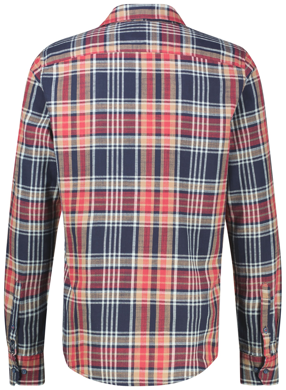 Lerros Karohemd - Regular Fit - Button Down Kragen - rot / blau