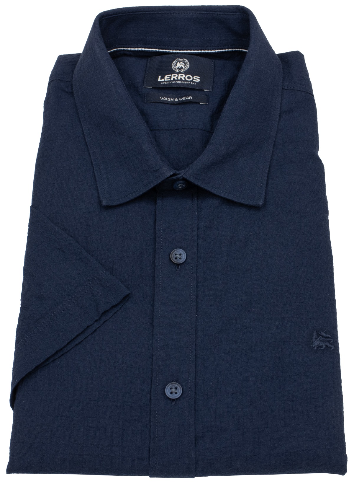 Lerros Kurzarmhemd - Regular Fit - dunkelblau