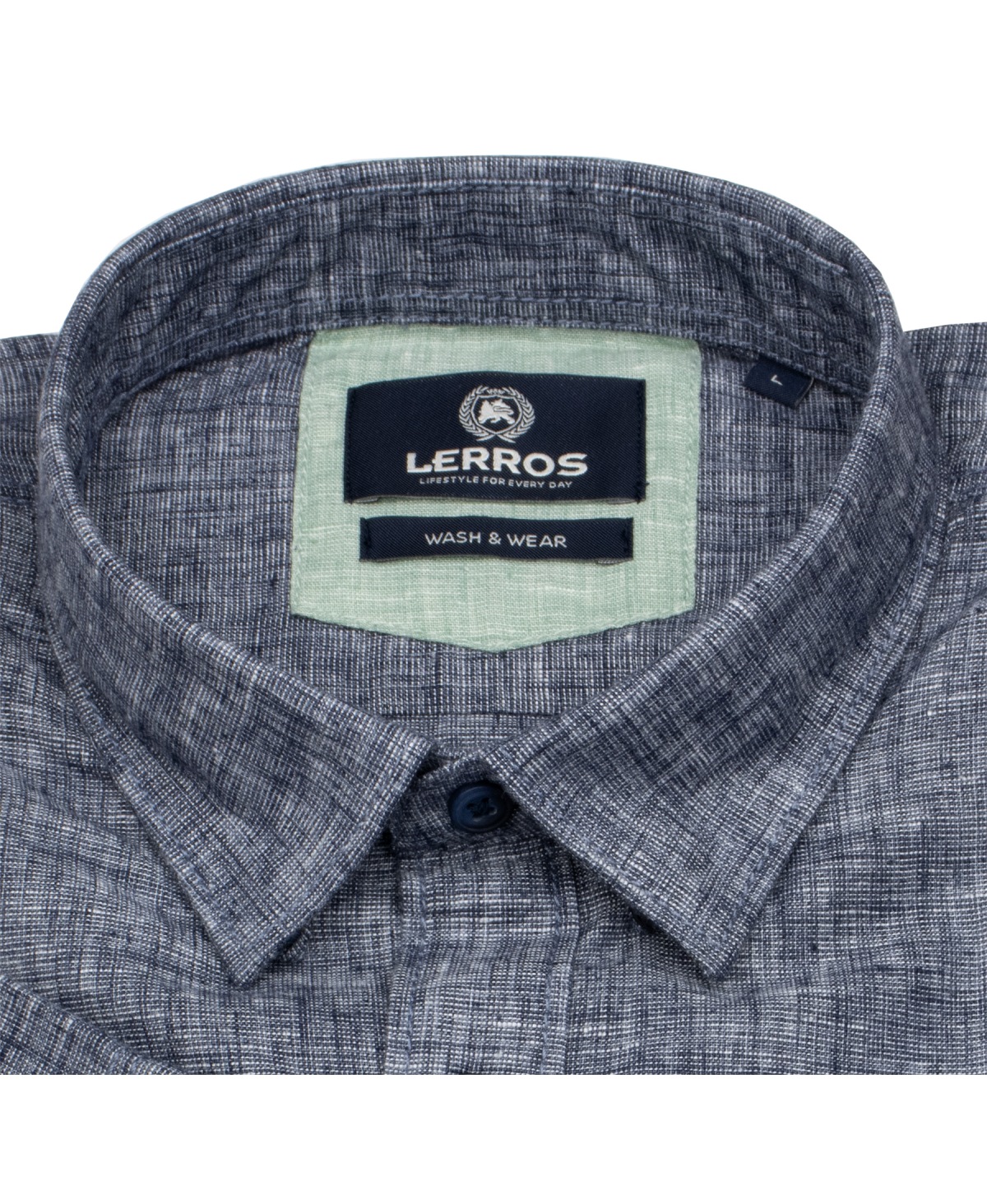 Lerros Kurzarmhemd - Regular Fit - dunkelblau