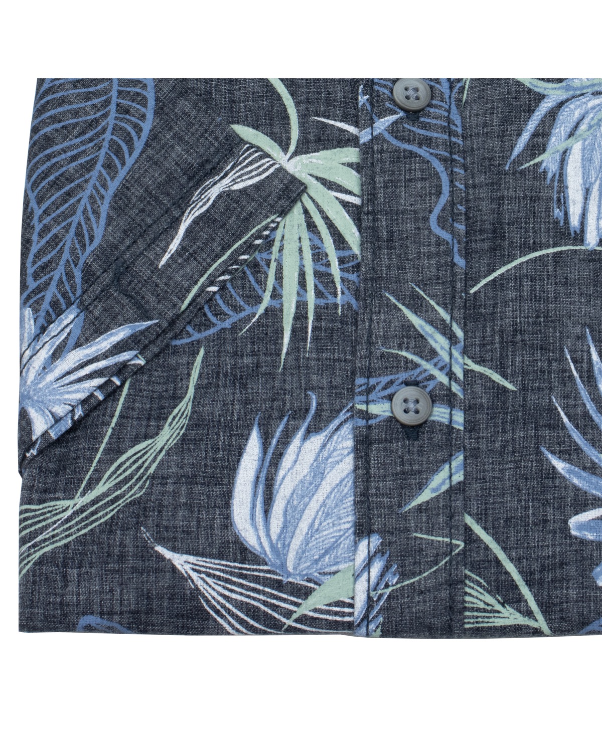Lerros Kurzarmhemd - Regular Fit - floraler Print - dunkelblau